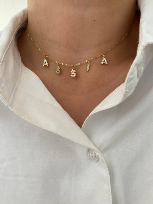 Collier initiales prénoms