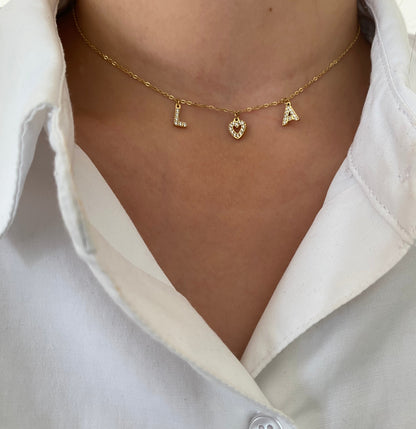 Collier initiales prénoms