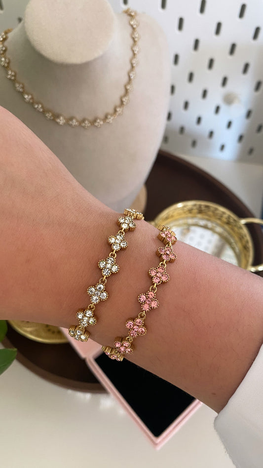Bracelet éclat doré rose