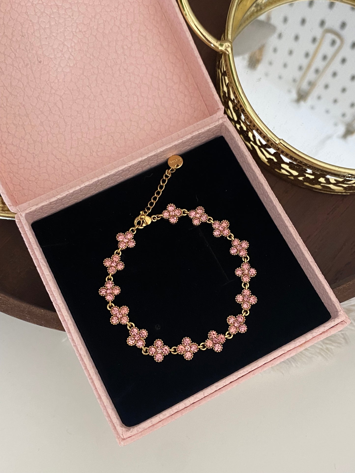Bracelet éclat doré rose