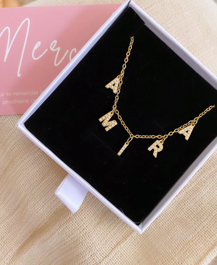 Collier initiales prénoms