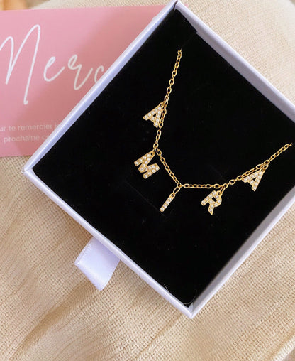Collier initiales prénoms