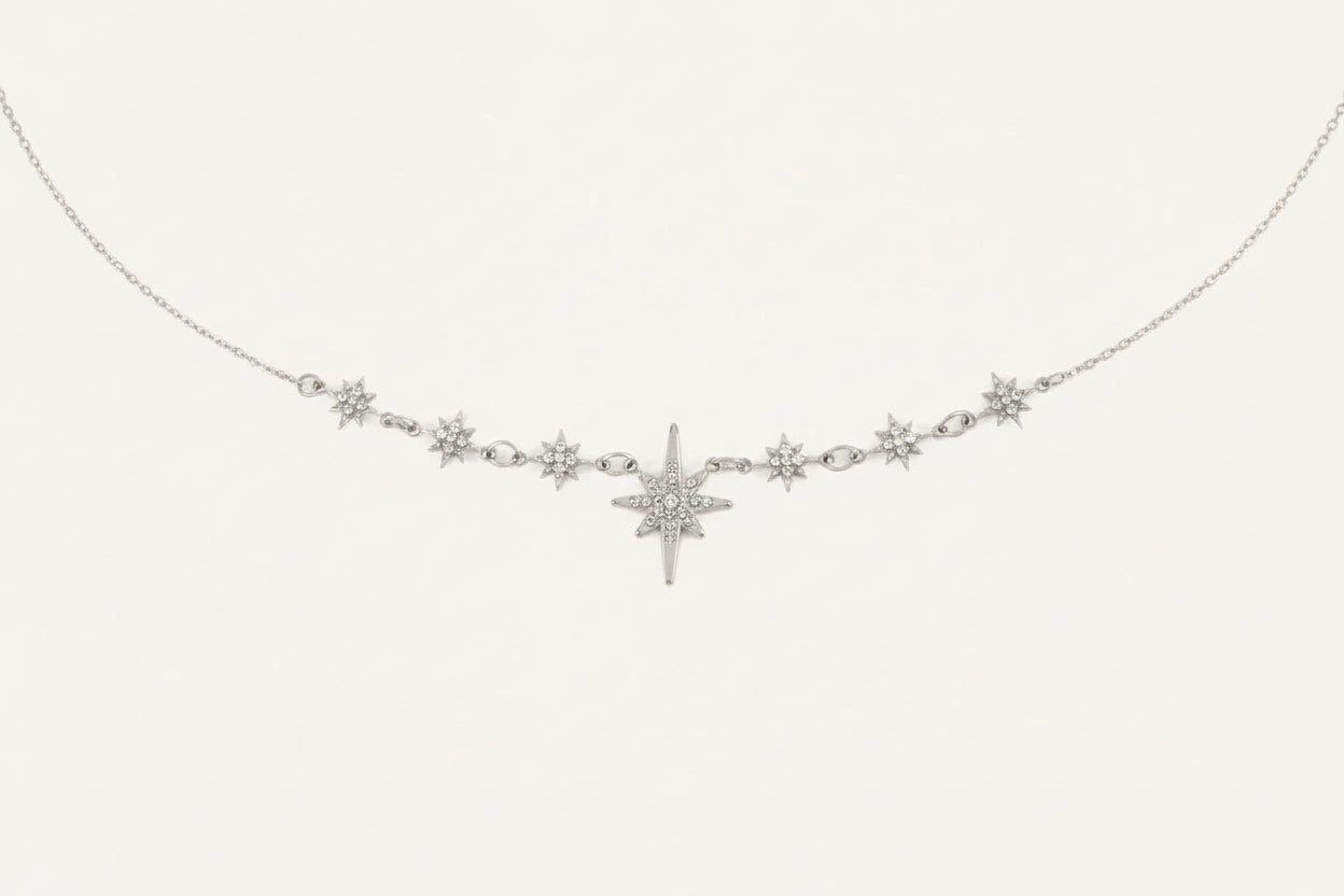 Collier Celeste Or et Argent