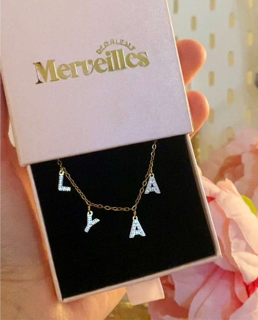 Collier initiales prénoms