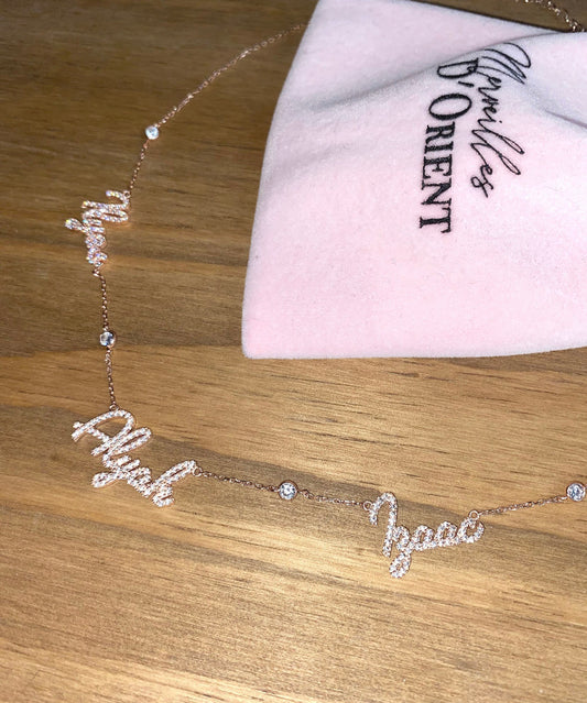 Collier 3 prénoms