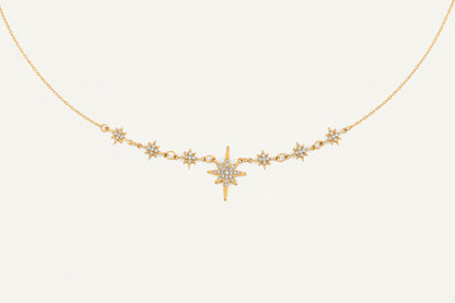 Collier Celeste Or et Argent