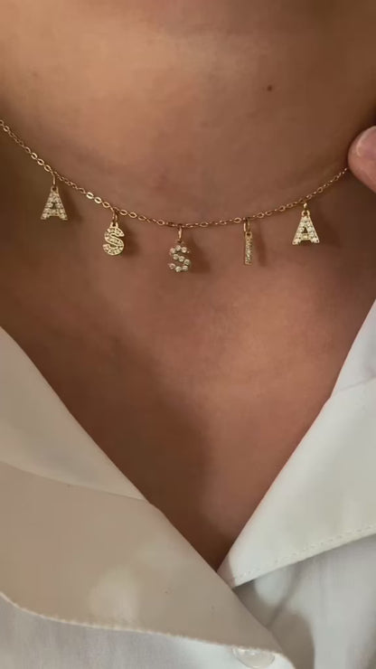 Collier initiales prénoms